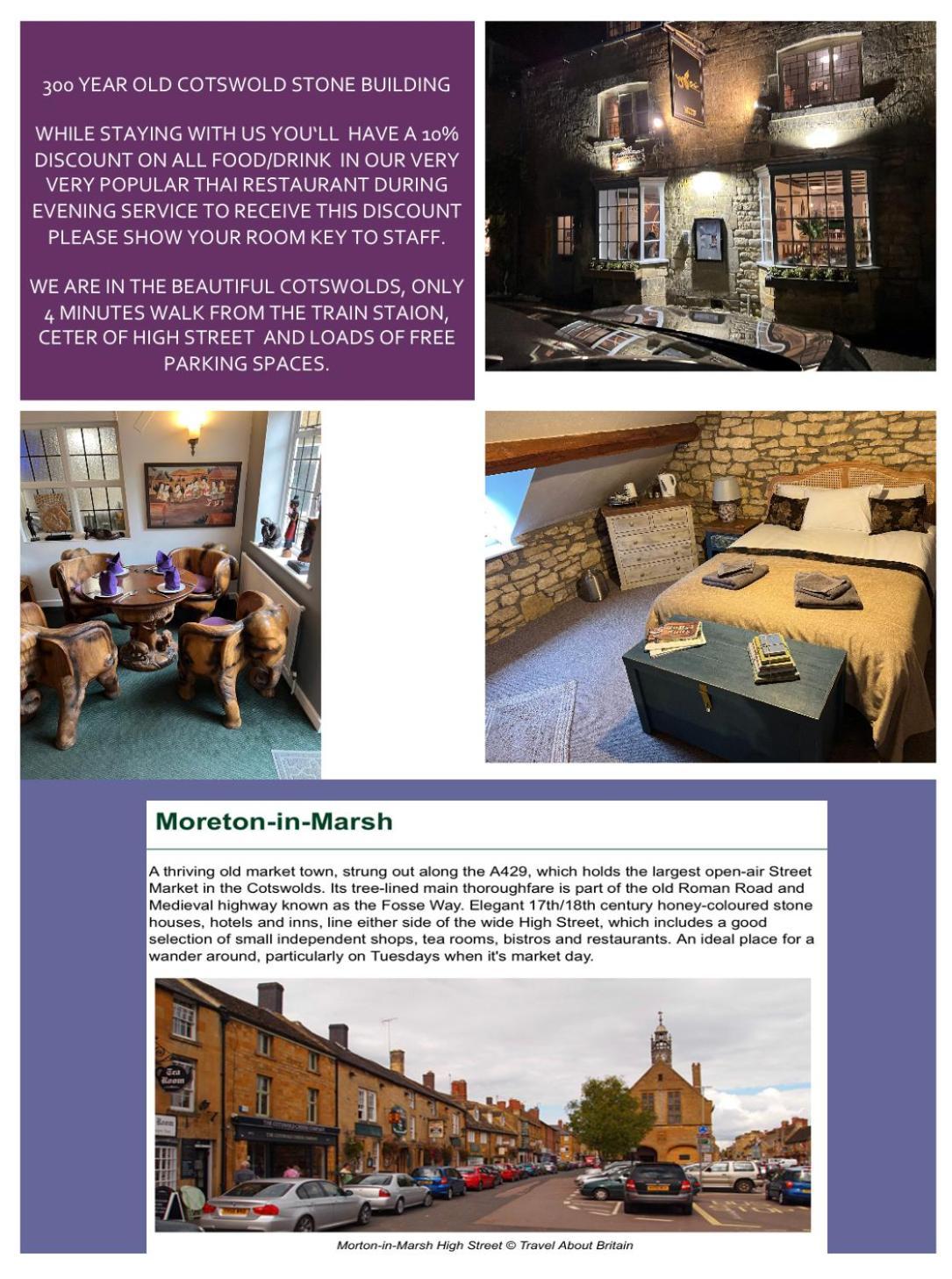 Siam Cottage Guesthouse Over 300 Years Old With Thai Restaurant Moreton-in-Marsh 외부 사진